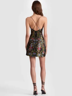 Alice and Olivia MINI*TAYLA MINI DRESS OFF WHITE