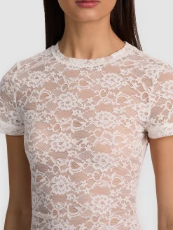 Alice and Olivia T-SHIRTS*TESS TEE GREY MINERAL