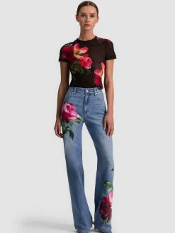 Alice and Olivia T-SHIRTS*TESS TEE OFF WHITE