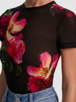 Alice and Olivia T-SHIRTS*TESS TEE OFF WHITE