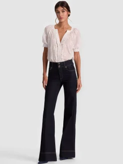 Alice and Olivia BLOUSES*THALIA BUTTON DOWN BLOUSE BLACK