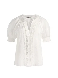Alice and Olivia BLOUSES*THALIA BUTTON DOWN BLOUSE BLACK
