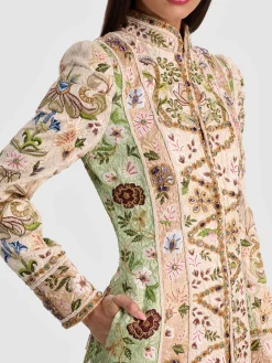 Alice and Olivia COATS*THOMAS EMBELLISHED COAT BLACK