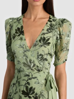 Alice and Olivia MAXI*TIANA MAXI DRESS MYSTIC GARDEN ENGLISH ROSE