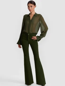 Alice and Olivia BLOUSES*TURNER BUTTON DOWN VISIONARY