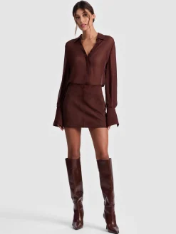 Alice and Olivia BLOUSES*TURNER BUTTON DOWN SAGE