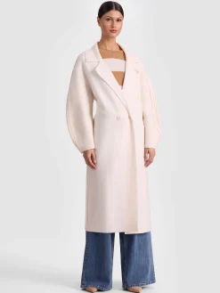 Alice and Olivia COATS*WAVERLY COCOON COAT GREY MINERAL