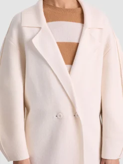 Alice and Olivia COATS*WAVERLY COCOON COAT GREY MINERAL