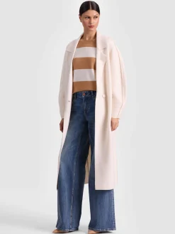 Alice and Olivia COATS*WAVERLY COCOON COAT GREY MINERAL