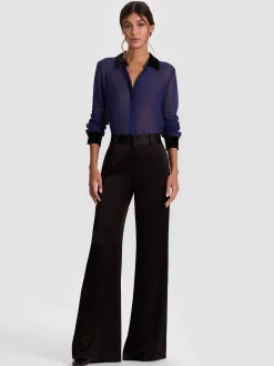 Alice and Olivia BLOUSES*WILLA COMBO BLOUSE GILDED ROSE