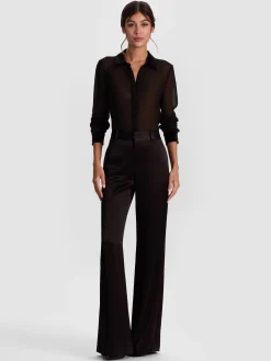 Alice and Olivia BLOUSES*WILLA COMBO BLOUSE GILDED ROSE