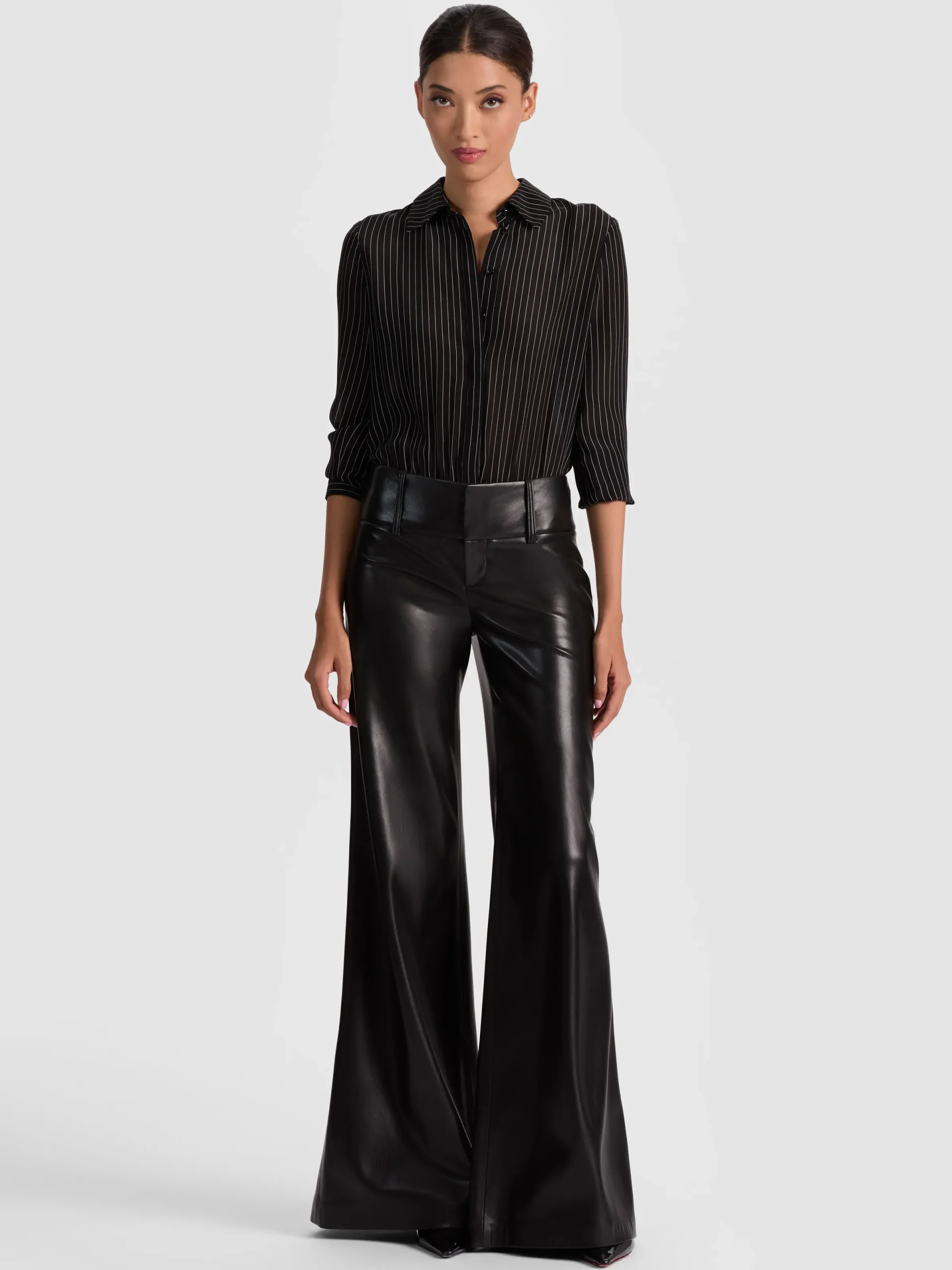 Alice and Olivia BODYSUITS*WILLA SILK BODYSUIT OFF WHITE