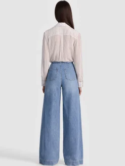 Alice and Olivia BODYSUITS*WILLA SILK BODYSUIT BLACK