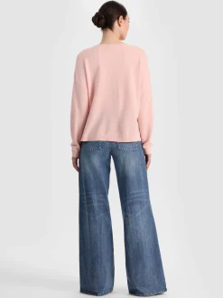 Alice and Olivia PULLOVERS*WILLIAMS CASHMERE PULLOVER GREY MINERAL