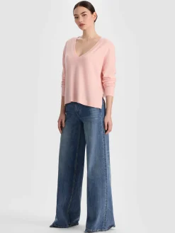 Alice and Olivia PULLOVERS*WILLIAMS CASHMERE PULLOVER GREY MINERAL