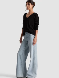 Alice and Olivia PULLOVERS*WILLIAMS CASHMERE PULLOVER ECRU