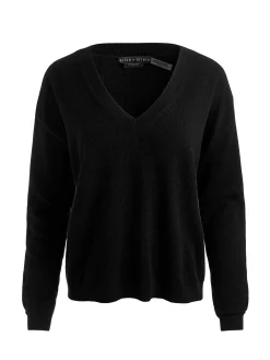 Alice and Olivia PULLOVERS*WILLIAMS CASHMERE PULLOVER ECRU