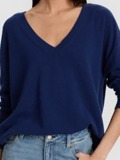 Alice and Olivia PULLOVERS*WILLIAMS CASHMERE PULLOVER INDIGO