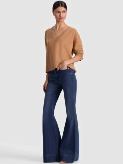 Alice and Olivia PULLOVERS*WILLIAMS CASHMERE PULLOVER CAROLINA BLUE