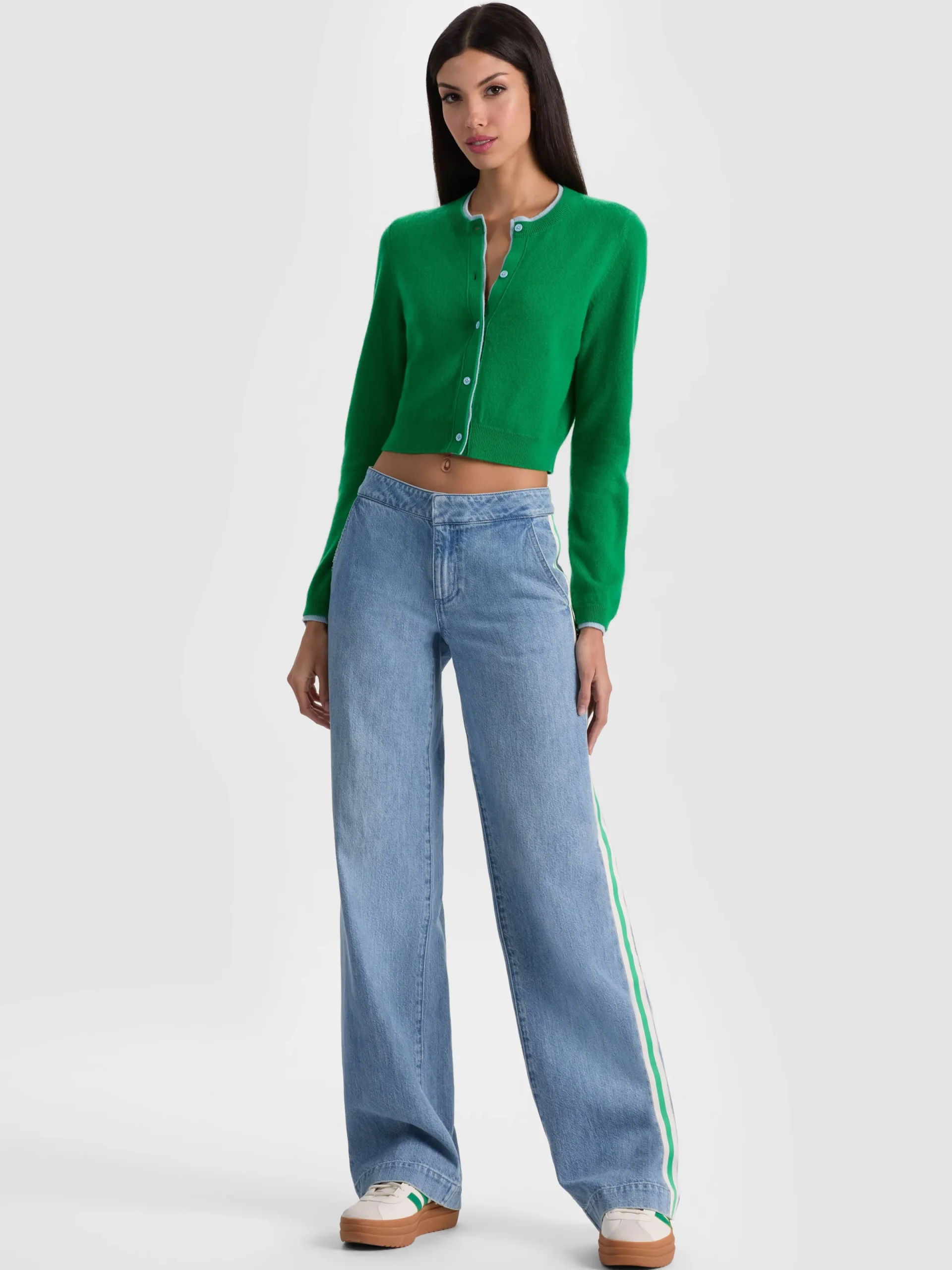 Alice and Olivia JEANS*XANDER RACING STRIPE JEAN